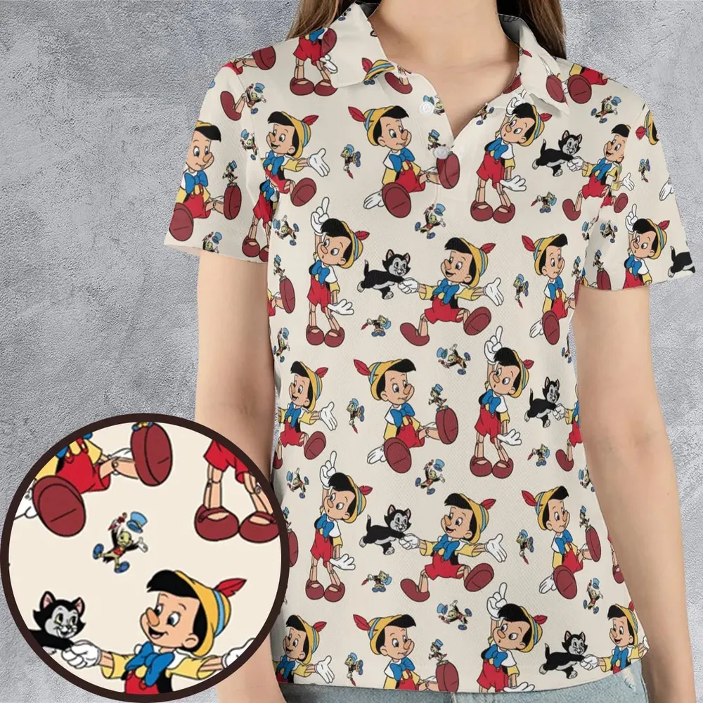 Whimsy Wear Pinocchio AOP Men/Women Polo Shirt - 4