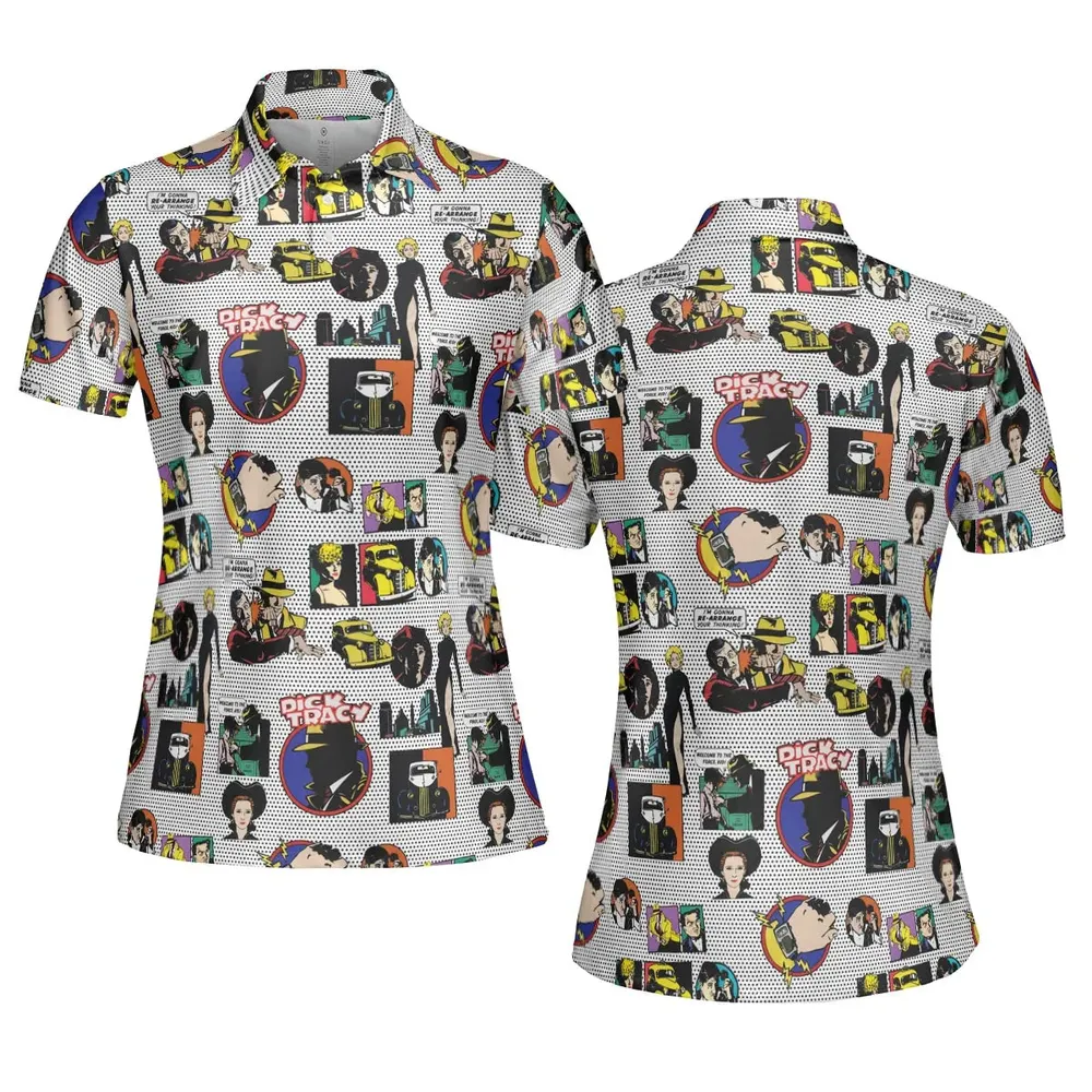 Vintage 90s Dick Tracy AOP Men/Women Polo Shirt - 5