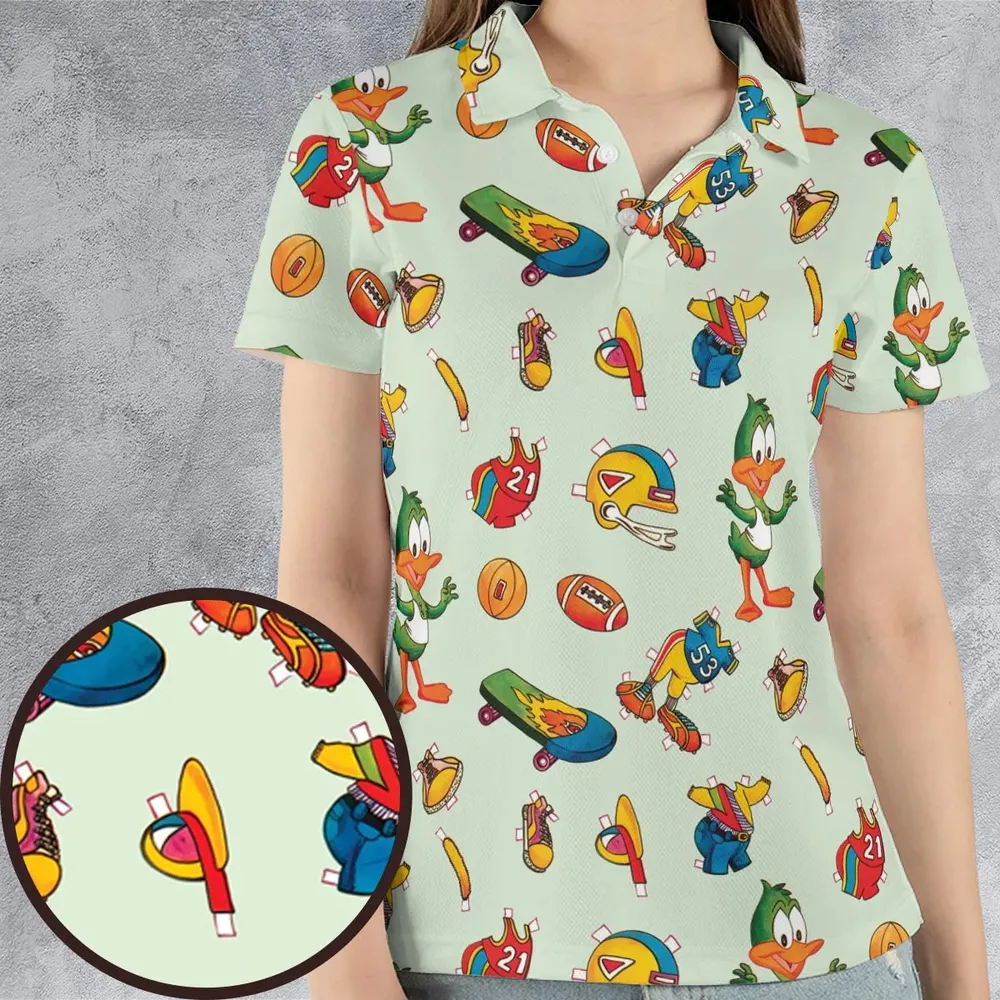 Plucky Duck Tiny Toon Adventures AOP Men/Women Polo Shirt - 4