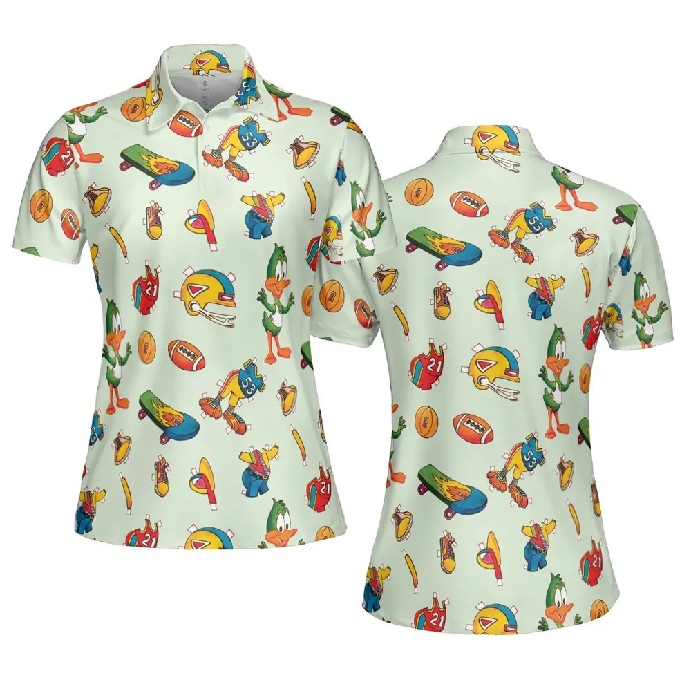 Plucky Duck Tiny Toon Adventures AOP Men/Women Polo Shirt - 5
