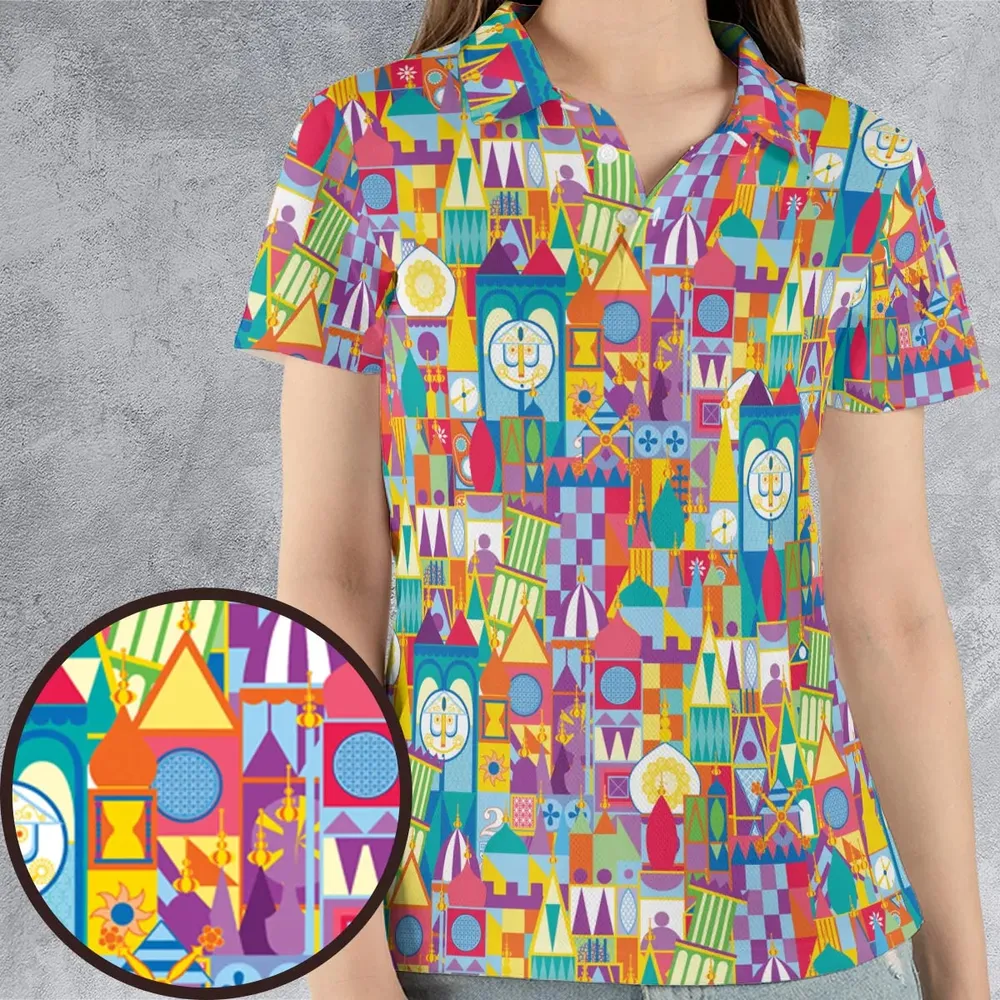 It's a Small World AOP Men/Women Polo Shirt - 4
