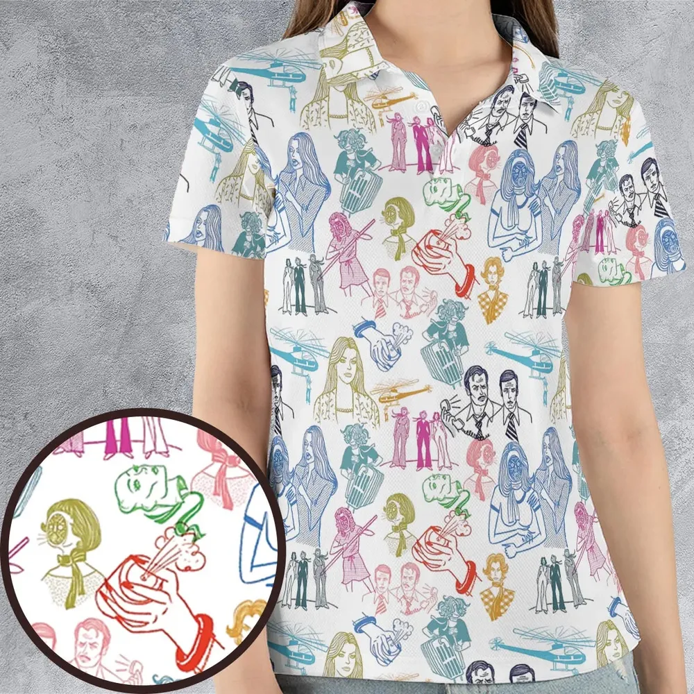 She Has The Strength To Do Anything The Bionic Woman AOP Men/Women Polo Shirt - 4