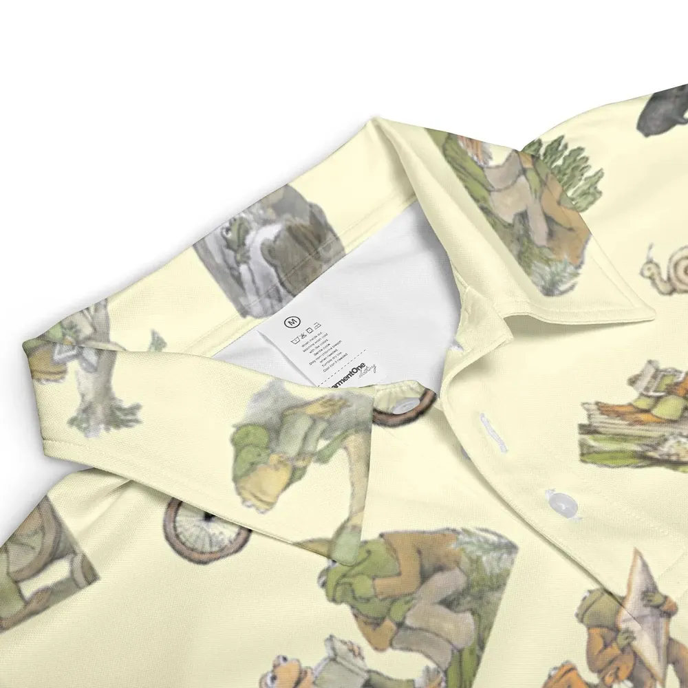 Frog and Toad Pattern AOP Men/Women Polo Shirt - 3