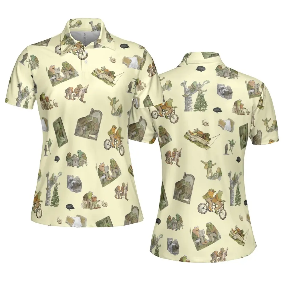 Frog and Toad Pattern AOP Men/Women Polo Shirt - 5
