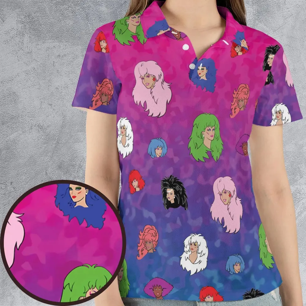 Misfits and Hologram  Jem and the Holograms AOP Men/Women Polo Shirt - 4