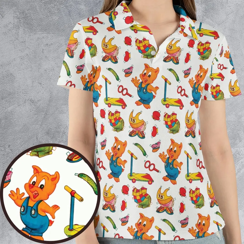 Hamton Outfit Looney Tunes AOP Men/Women Polo Shirt - 4