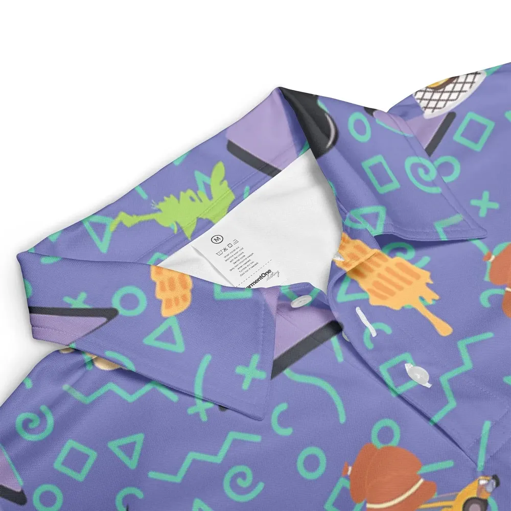 90's Styled Goofy Movie AOP Men/Women Polo Shirt - 3