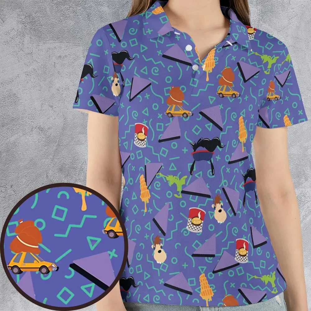 90's Styled Goofy Movie AOP Men/Women Polo Shirt - 4
