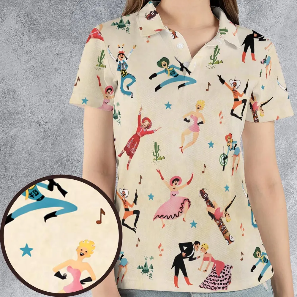 Annie Get Your Gun Characters AOP Men/Women Polo Shirt - 4