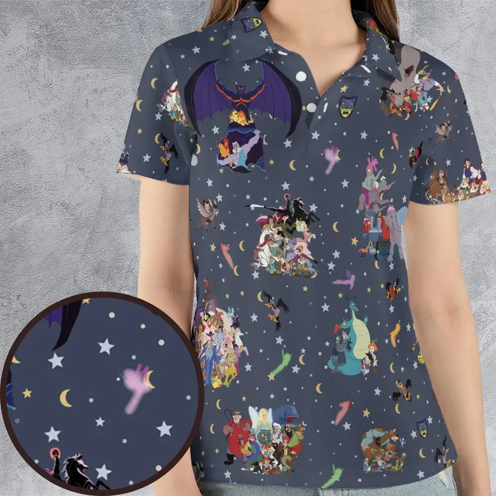 Classic Cartoon 1937-1949 AOP Men/Women Polo Shirt - 4