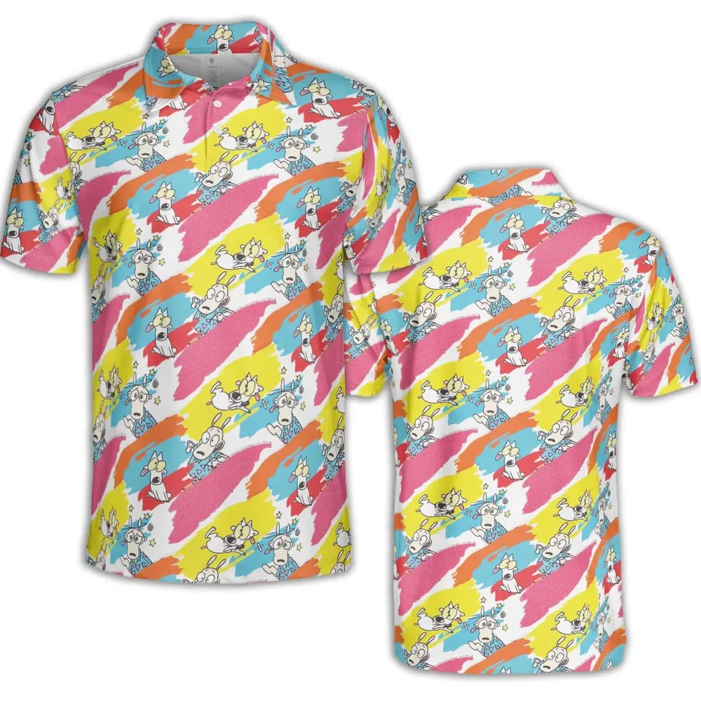 Rocko's Paint Brush AOP Men/Women Polo Shirt - 2
