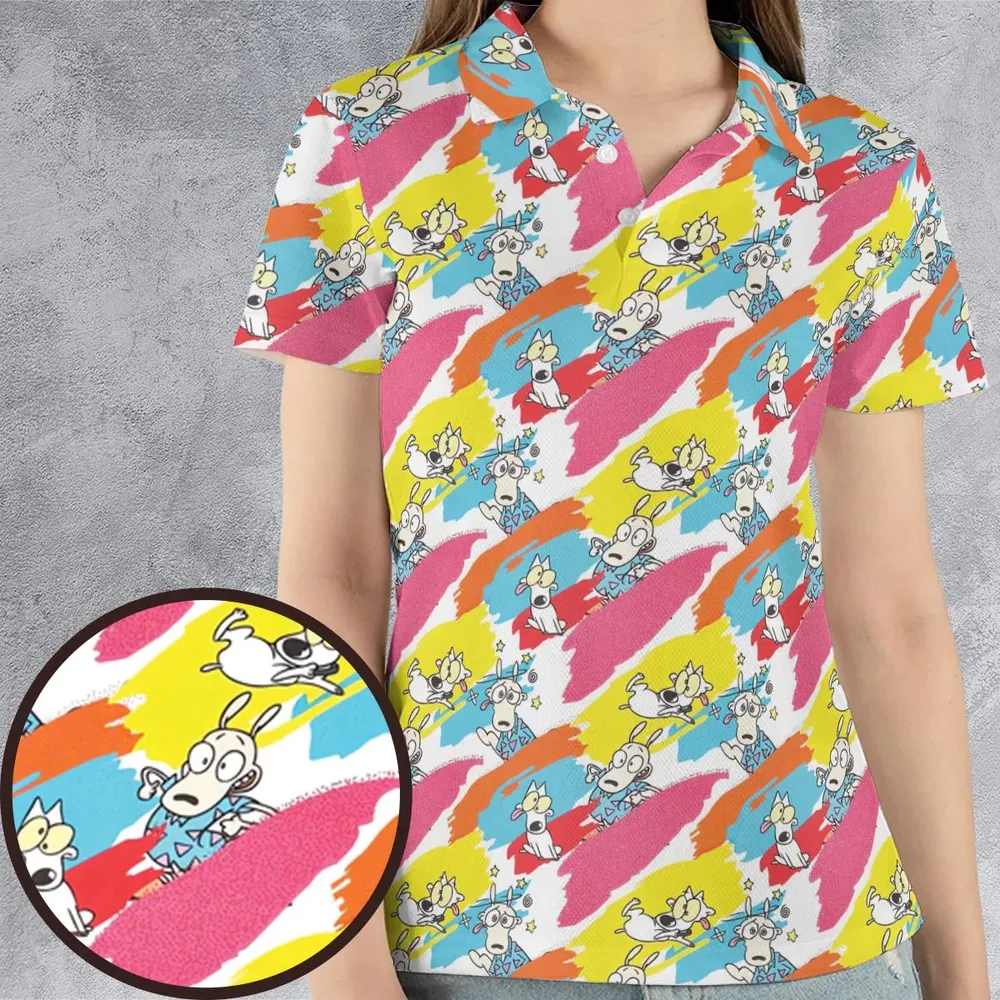 Rocko's Paint Brush AOP Men/Women Polo Shirt - 4