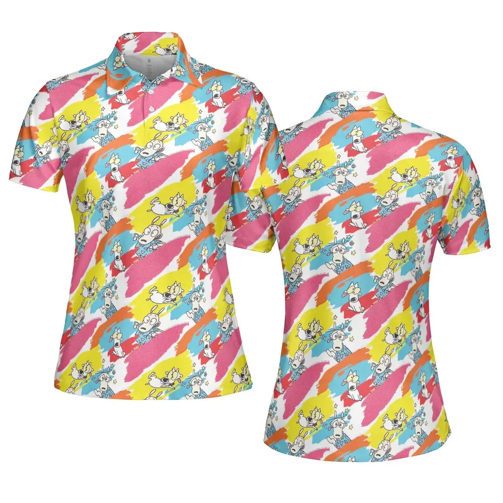 Rocko's Paint Brush AOP Men/Women Polo Shirt - 5