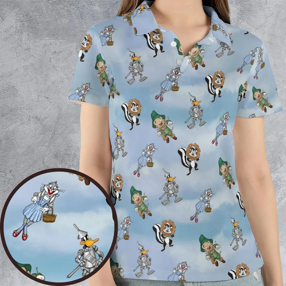 The Wizard Of Draws Looney Tunes AOP Men/Women Polo Shirt - 4