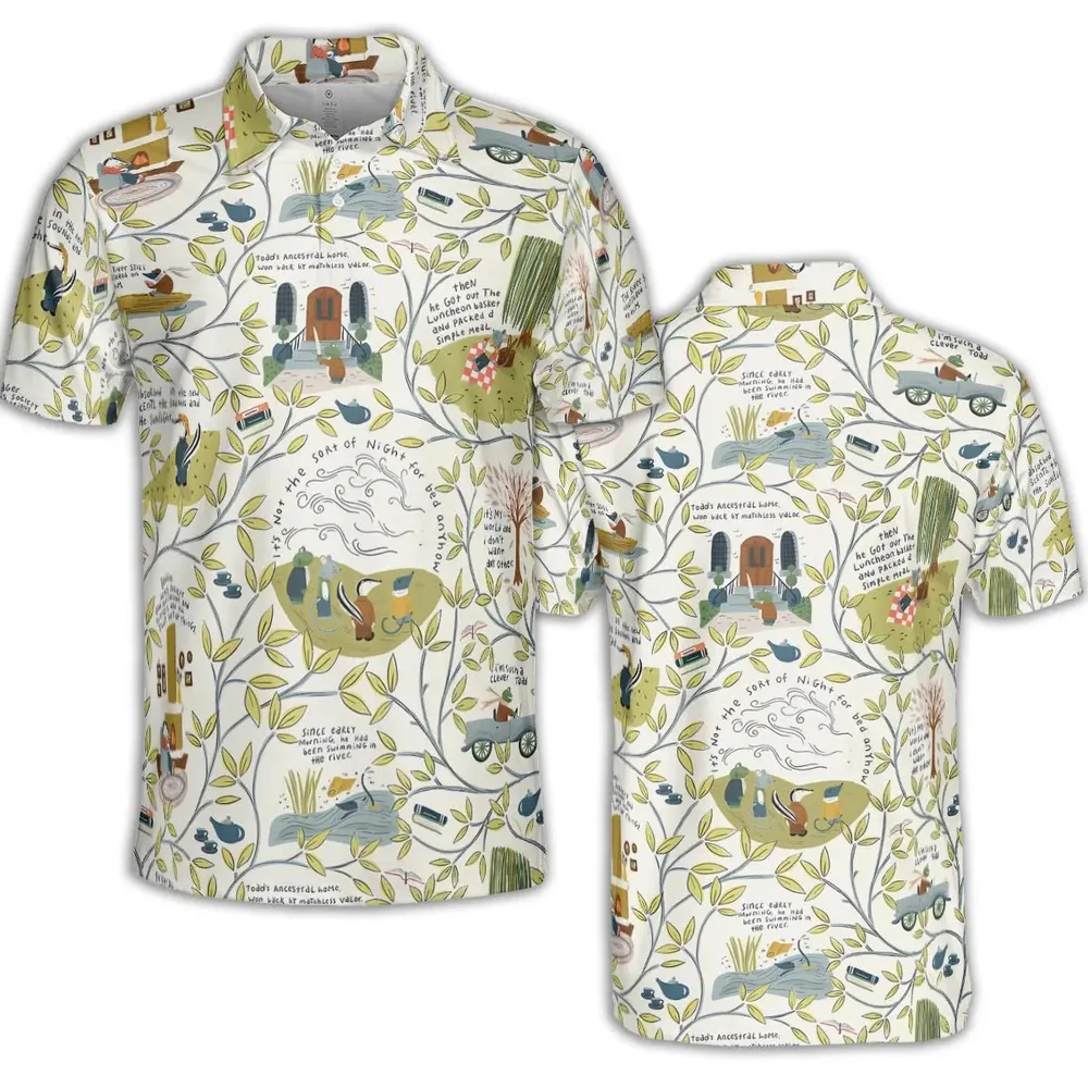 Mr Toad And Friends The Wind in the Willows AOP Men/Women Polo Shirt - 2