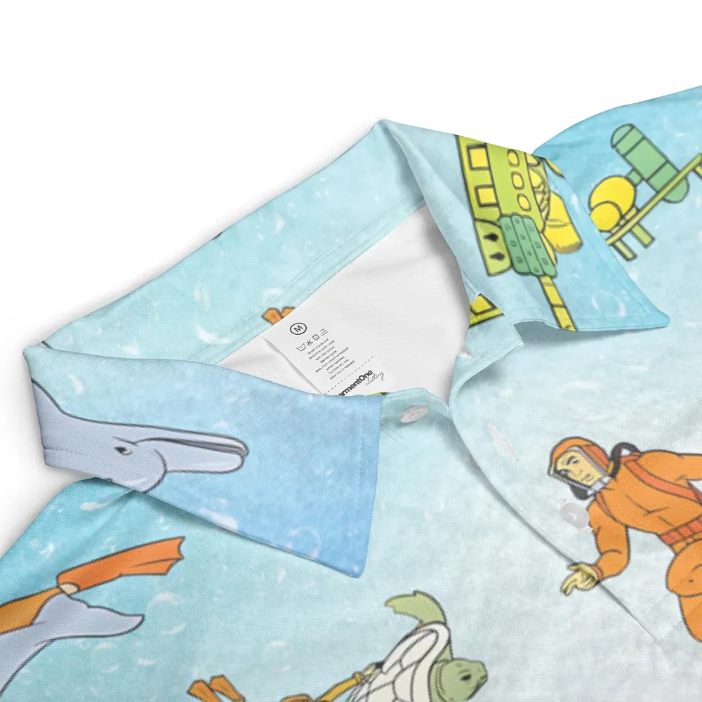 Underwater Sealab 2020 AOP Men/Women Polo Shirt - 3