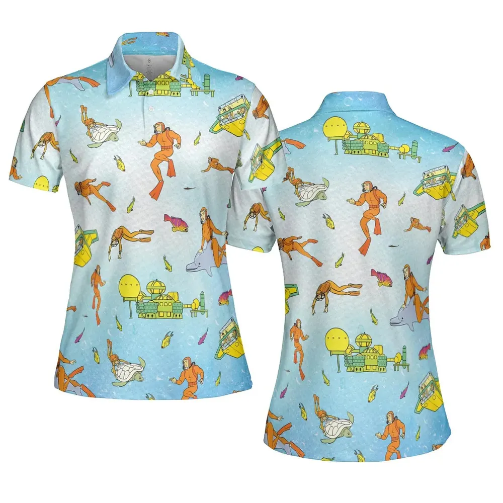 Underwater Sealab 2020 AOP Men/Women Polo Shirt - 5