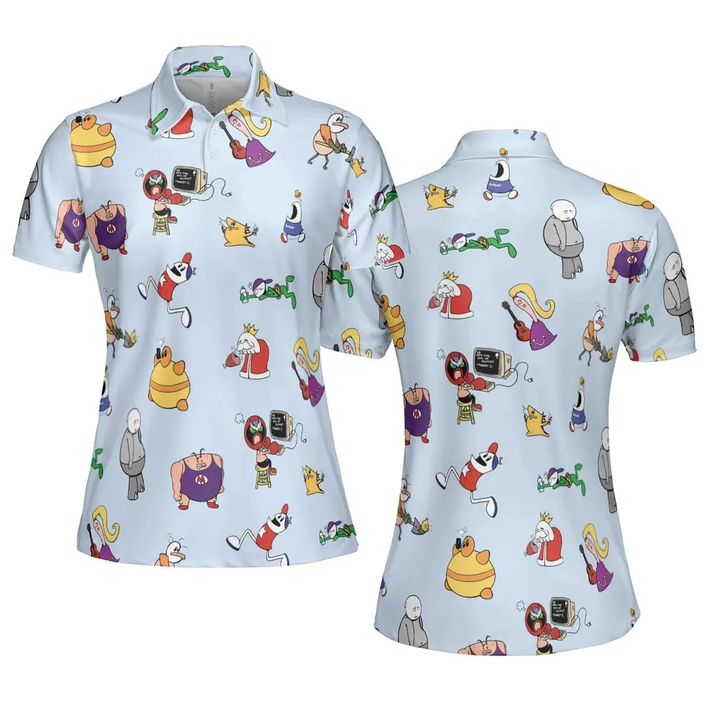 Retro Webtoon Homestar AOP Men/Women Polo Shirt - 5