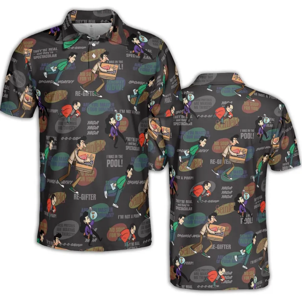 Retro Laughs Seinfeld AOP Men/Women Polo Shirt - 2