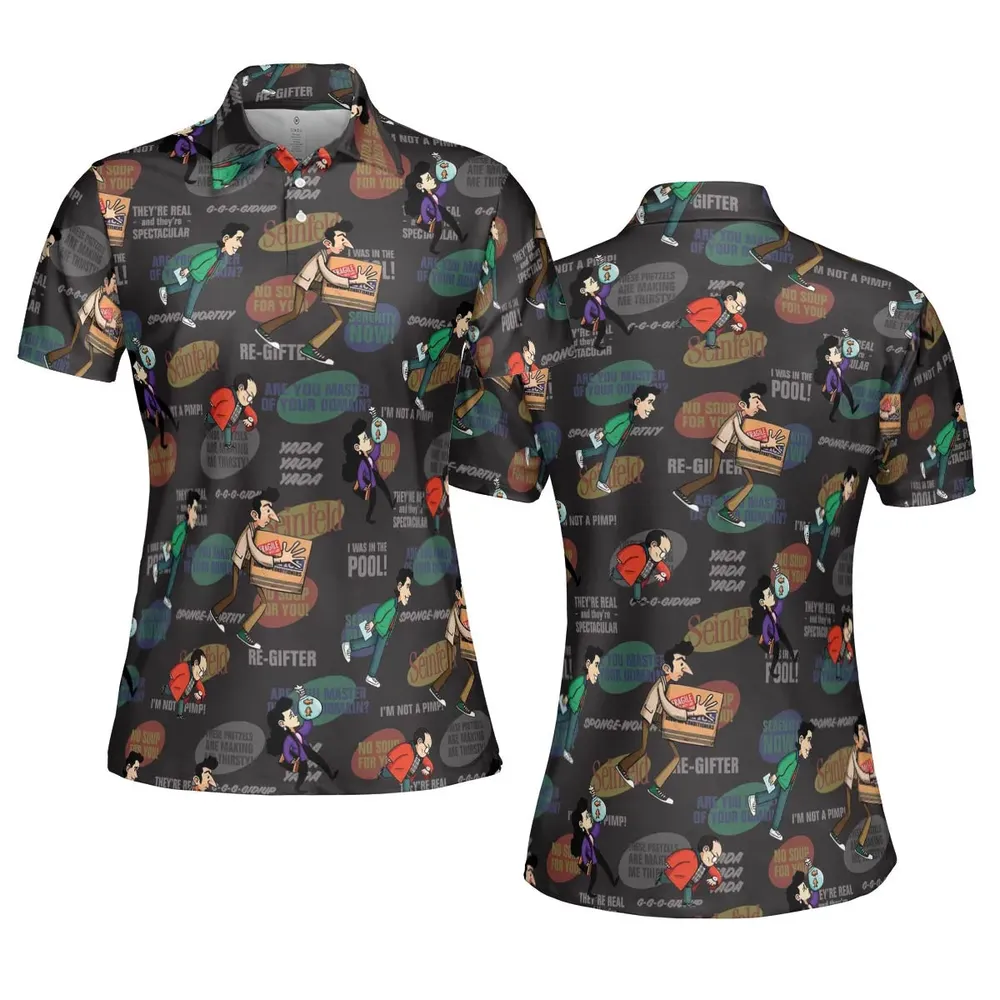 Retro Laughs Seinfeld AOP Men/Women Polo Shirt - 5