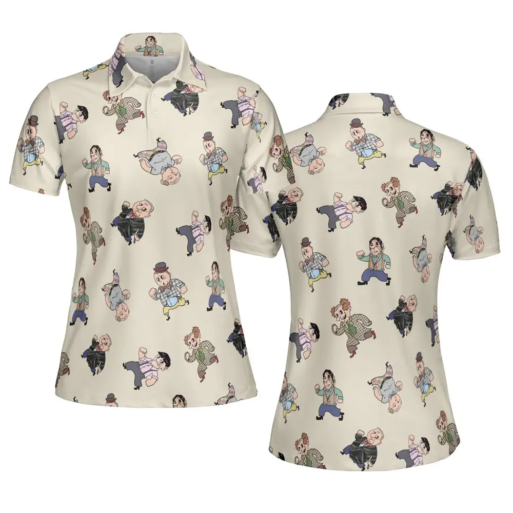 Stooges Forever The Three Stooges AOP Men/Women Polo Shirt - 5