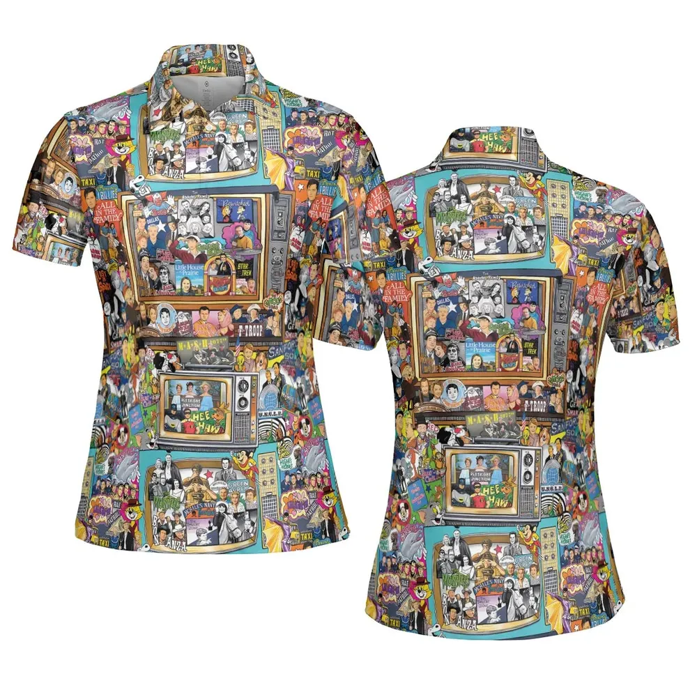 Timeless Memories of TV AOP Men/Women Polo Shirt - 5