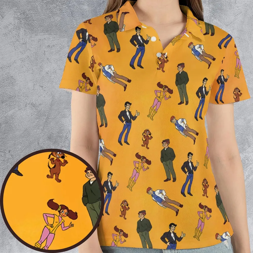 The Fonz and the Happy Days Gang AOP Men/Women Polo Shirt - 4