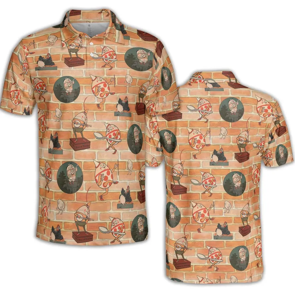 Retro Humpty Dumpty AOP Men/Women Polo Shirt - 2
