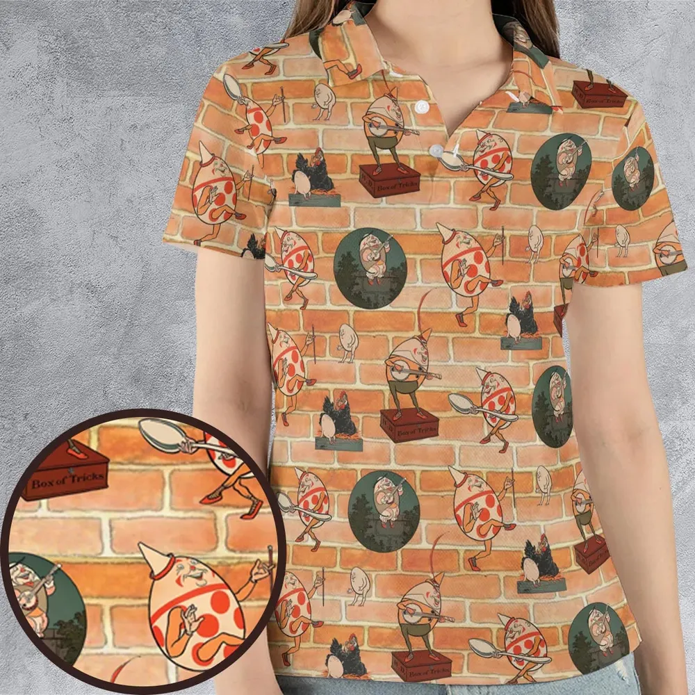 Retro Humpty Dumpty AOP Men/Women Polo Shirt - 4