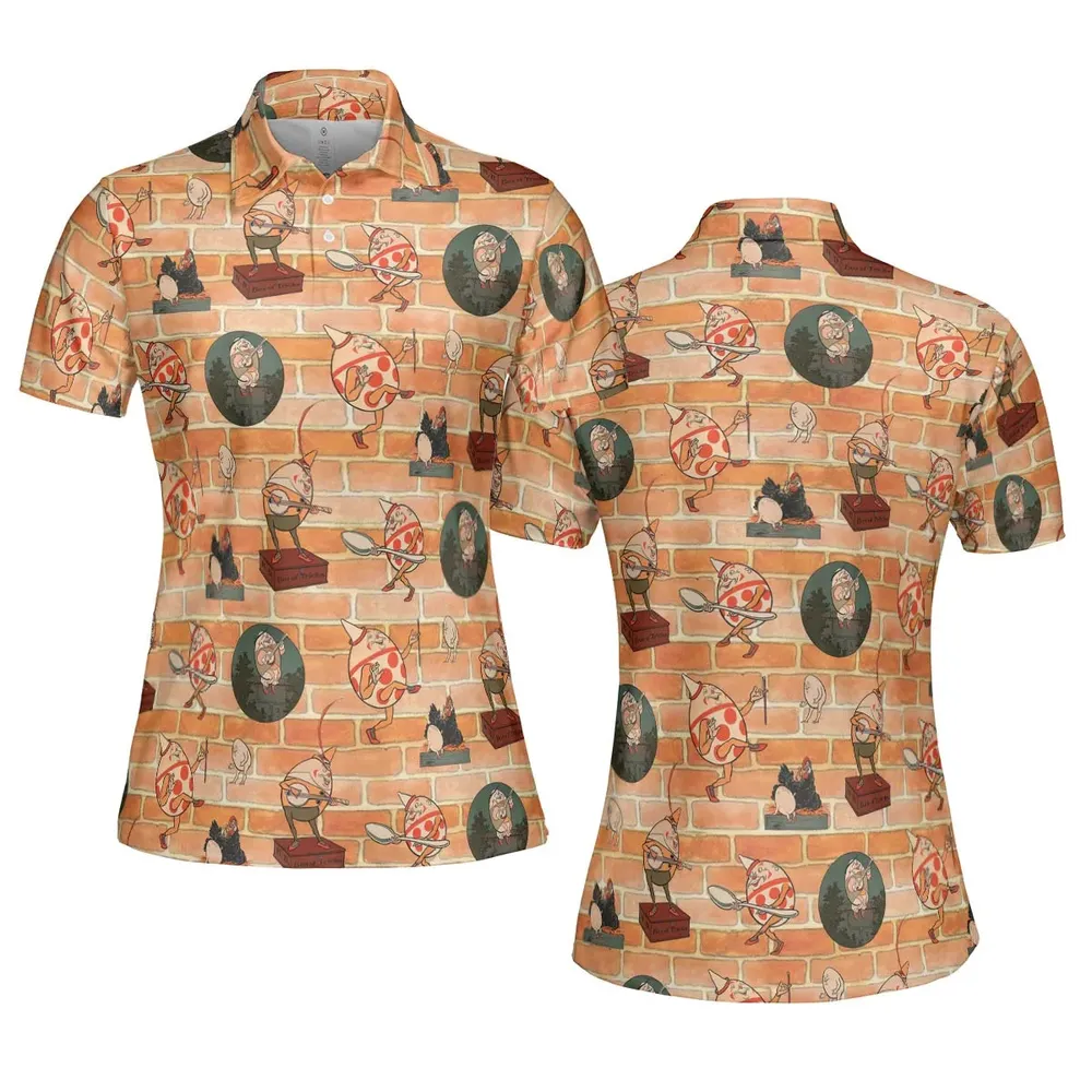 Retro Humpty Dumpty AOP Men/Women Polo Shirt - 5