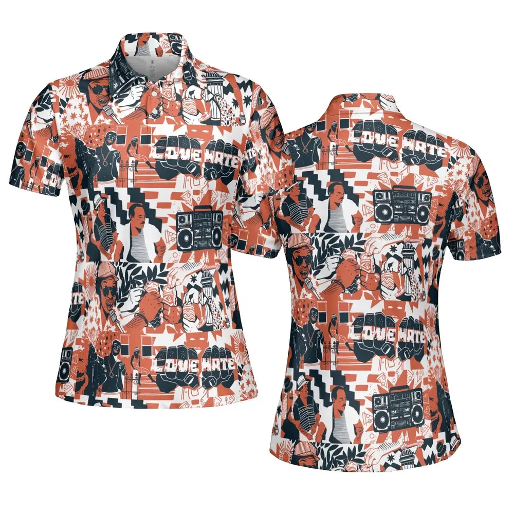 Love and Hate Do The Right Thing AOP Men/Women Polo Shirt - 5