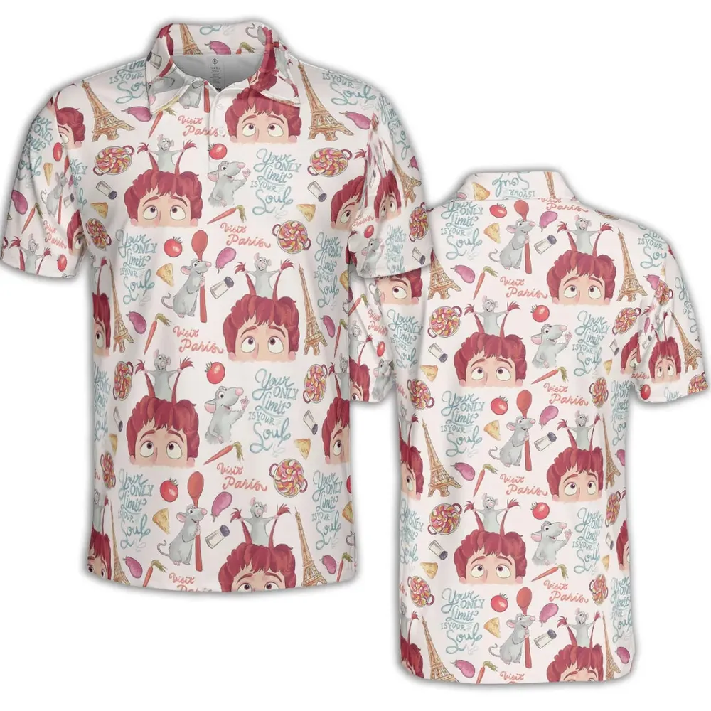 Cute Controller Ratatouille AOP Men/Women Polo Shirt - 2