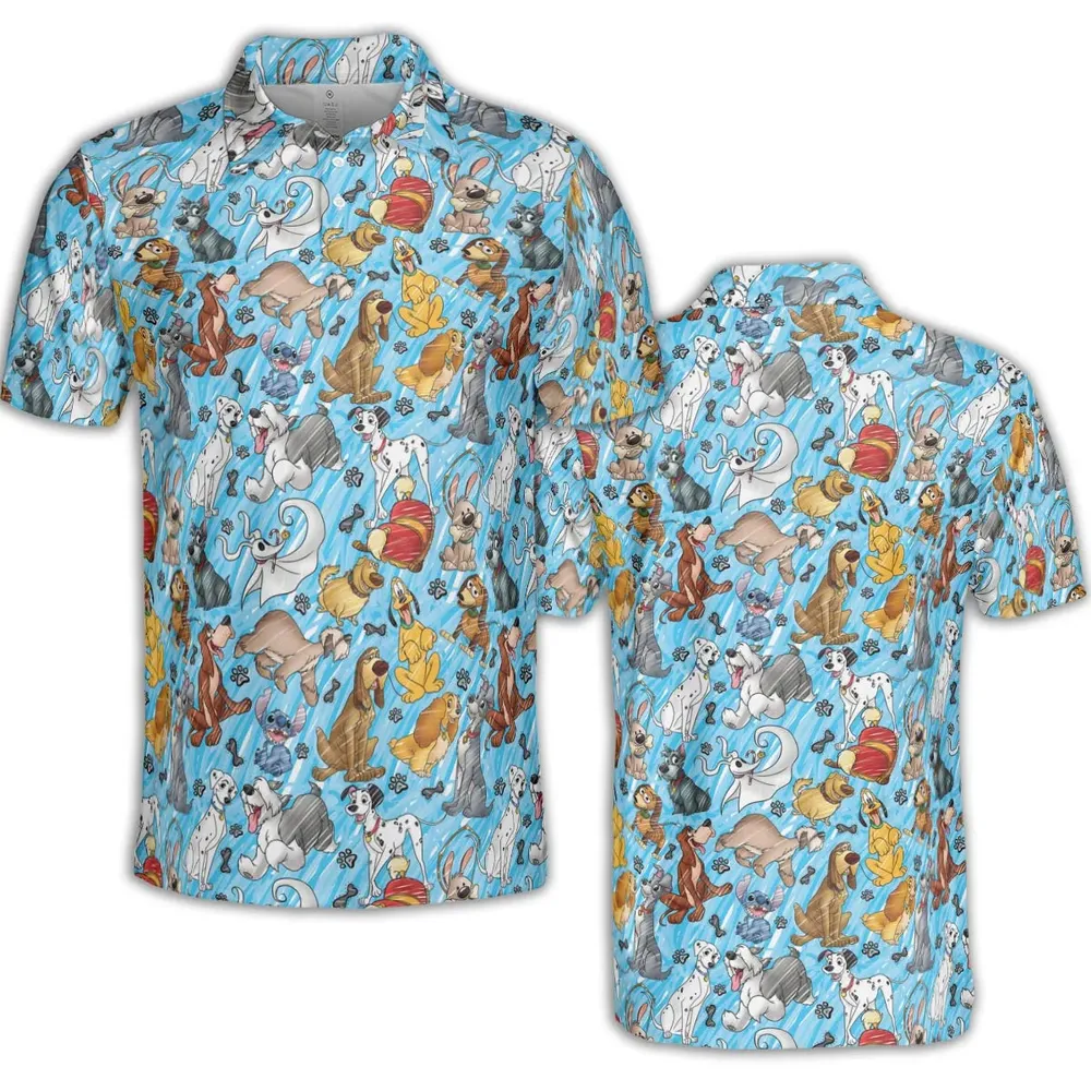 Animation Dogs AOP Men/Women Polo Shirt - 2