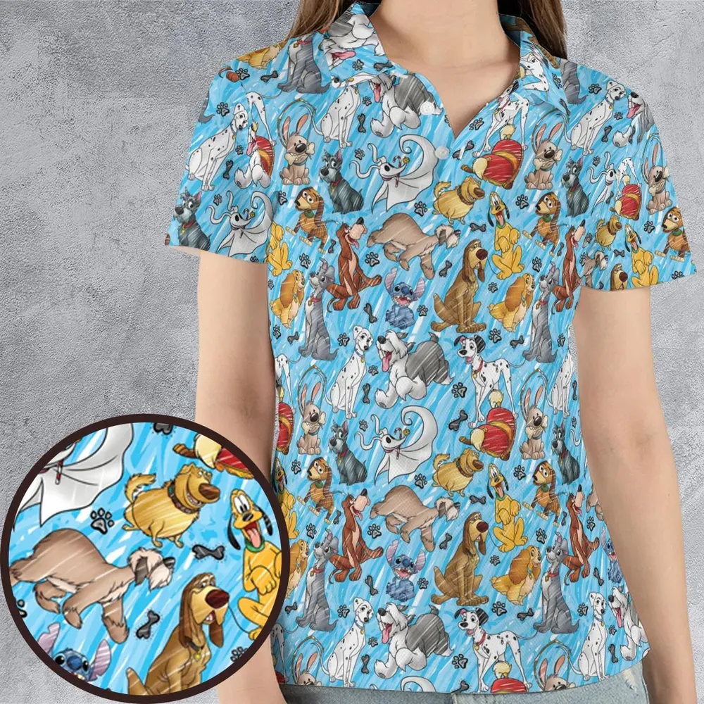 Animation Dogs AOP Men/Women Polo Shirt - 4
