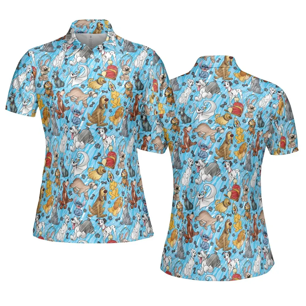 Animation Dogs AOP Men/Women Polo Shirt - 5