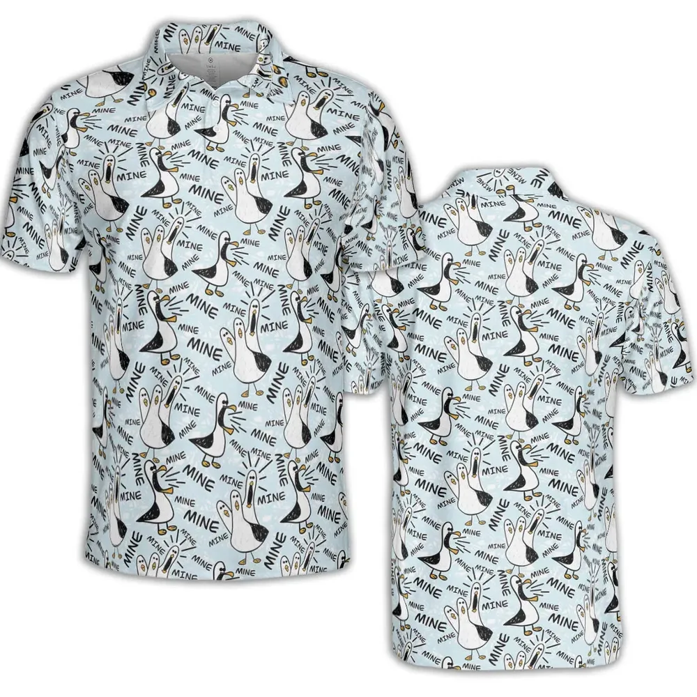 Mine Mine Mine Seagulls AOP Men/Women Polo Shirt - 2
