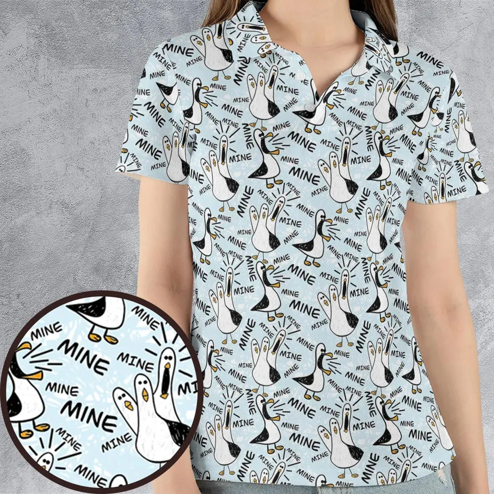 Mine Mine Mine Seagulls AOP Men/Women Polo Shirt - 4