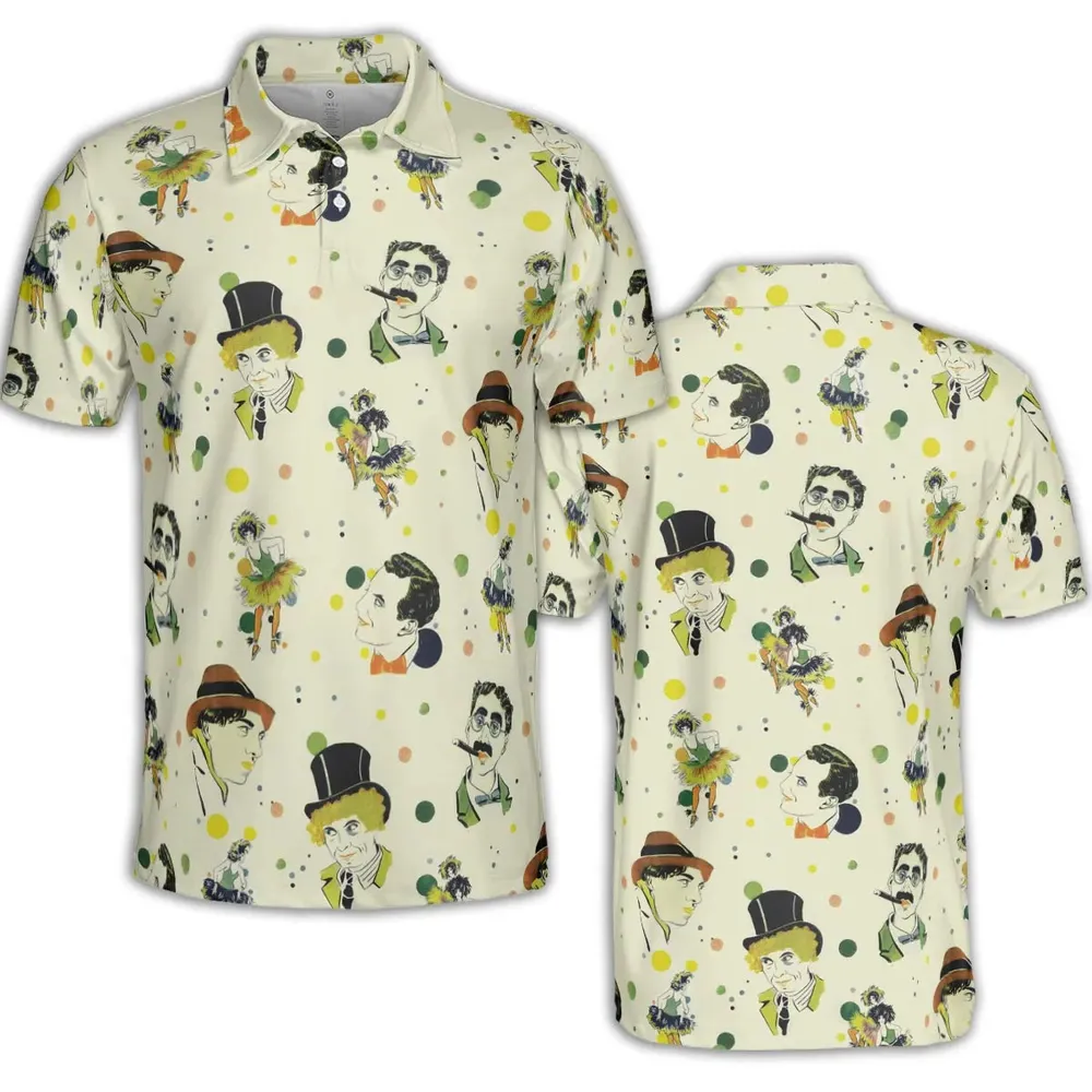 The Cocoanuts The Marx Brothers AOP Men/Women Polo Shirt - 2