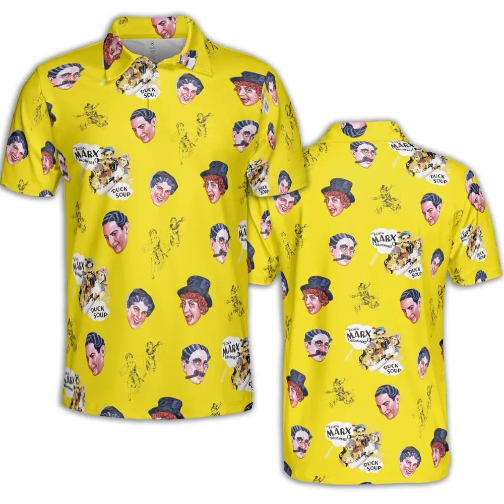 The Duck Soup The Marx Brothers AOP Men/Women Polo Shirt - 2