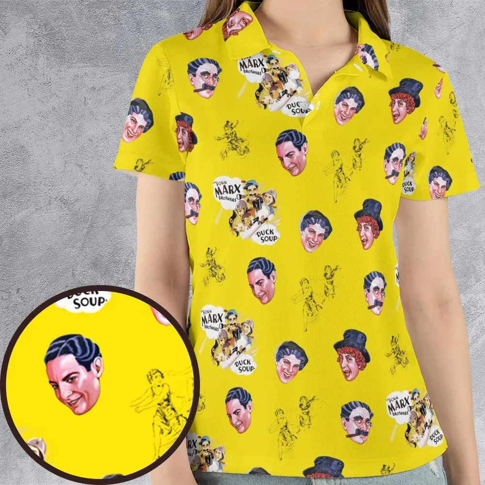 The Duck Soup The Marx Brothers AOP Men/Women Polo Shirt - 4