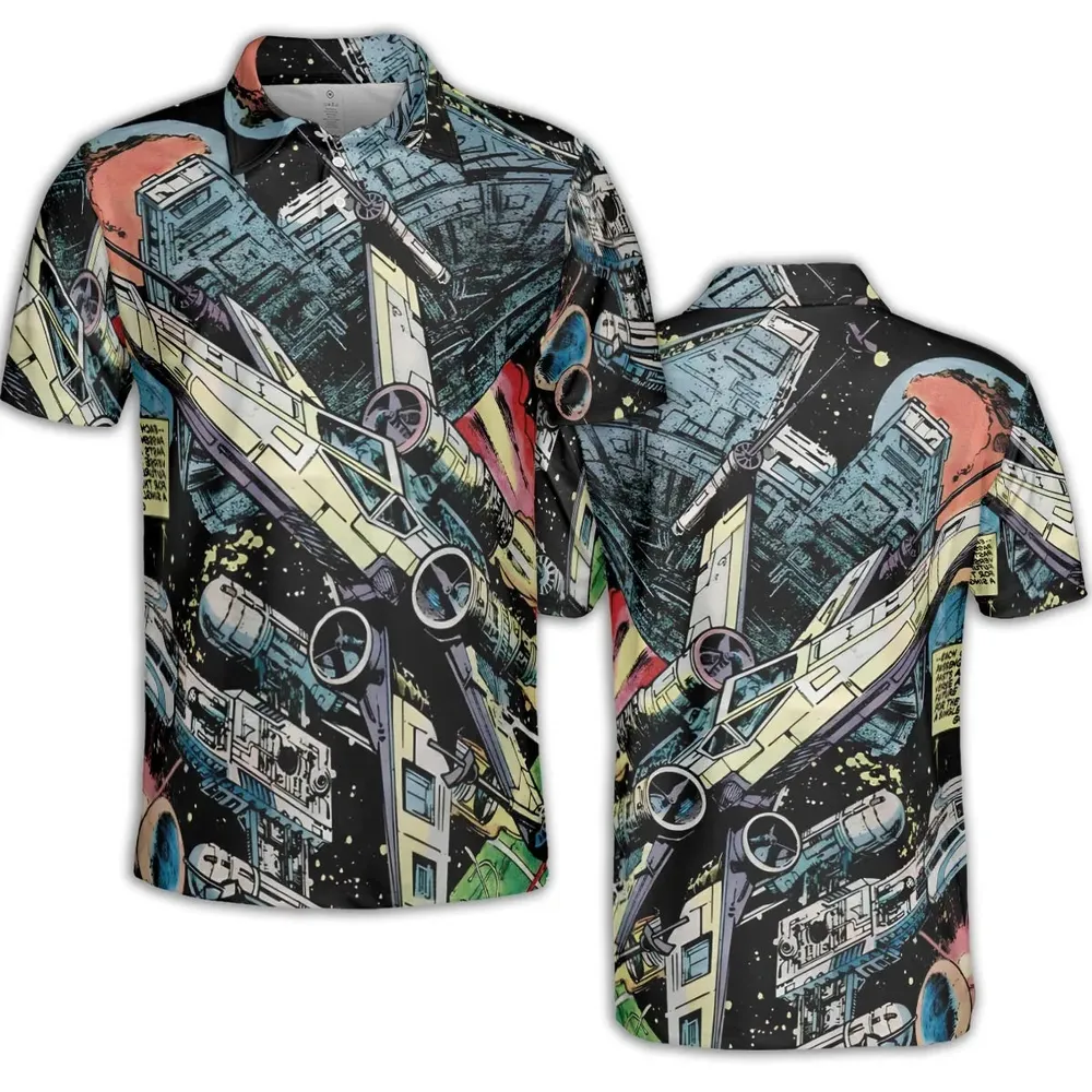 Han Solo Spaceship Star Wars AOP Men/Women Polo Shirt - 2