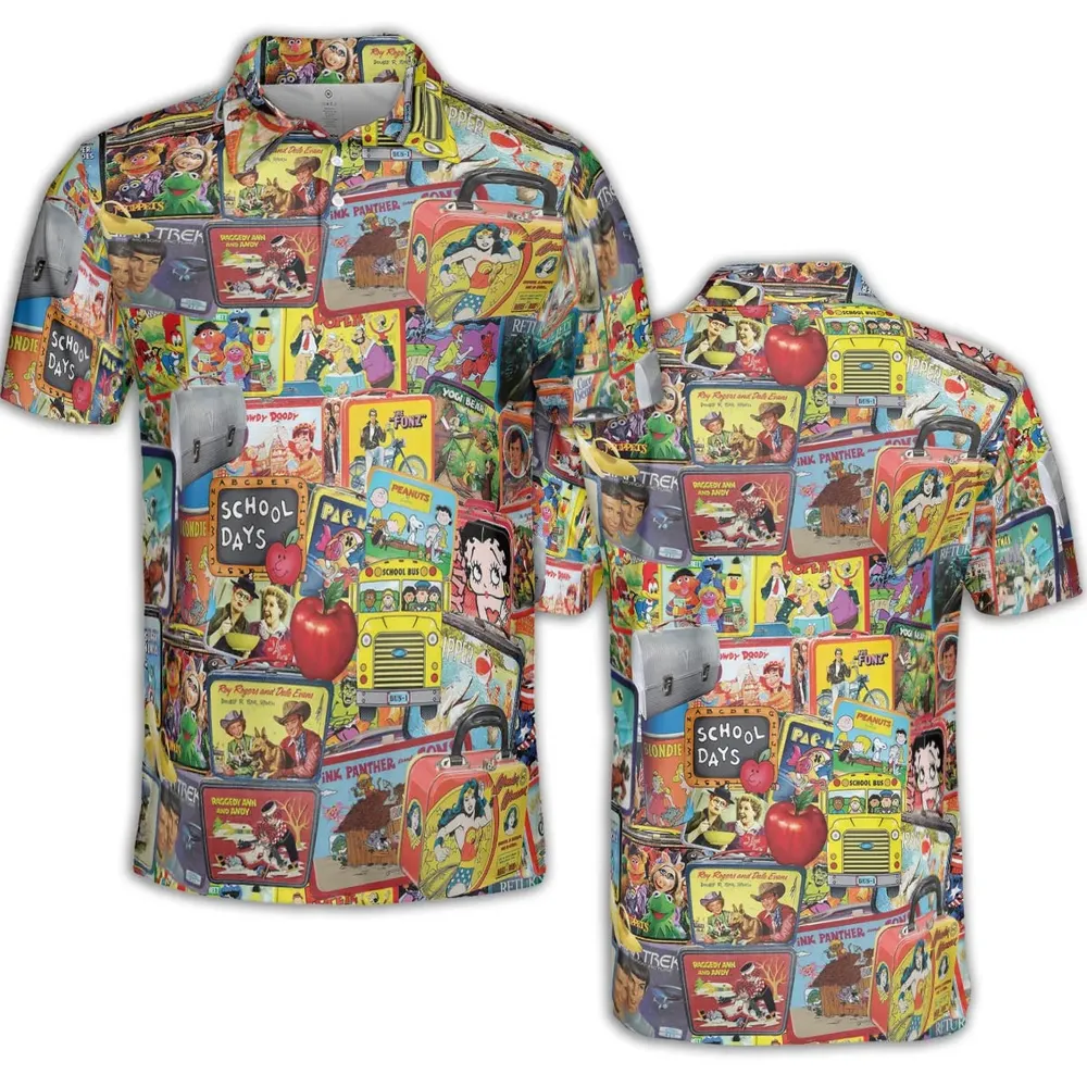Retro Land TV Shows AOP Men/Women Polo Shirt - 2