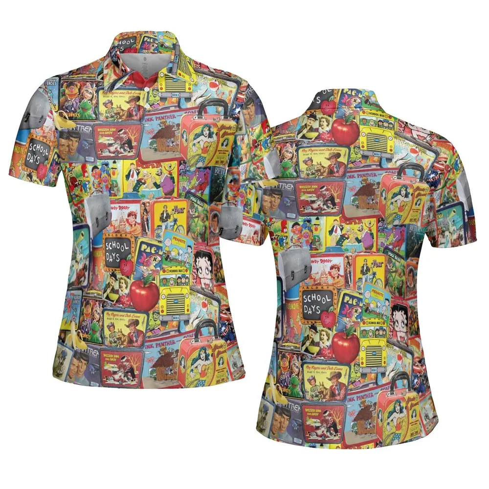 Retro Land TV Shows AOP Men/Women Polo Shirt - 5