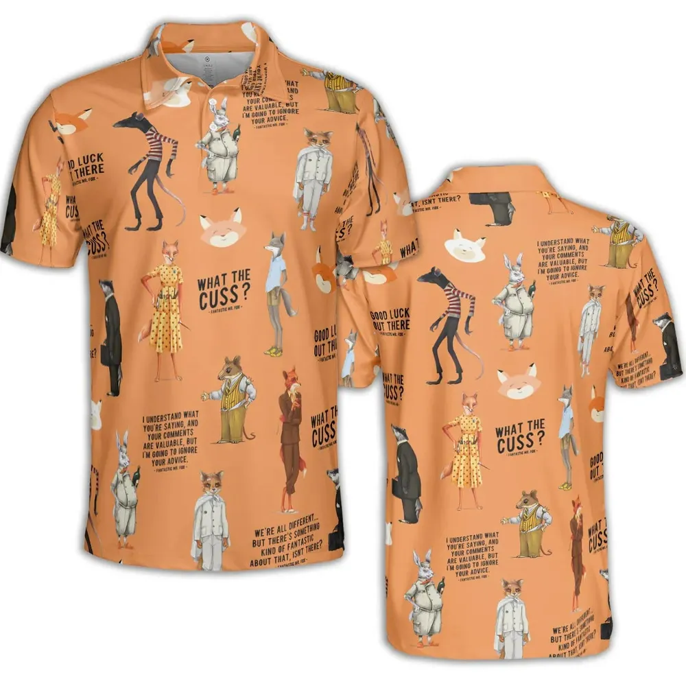 Cuss You Are Fantastic Mr. Fox AOP Men/Women Polo Shirt - 2