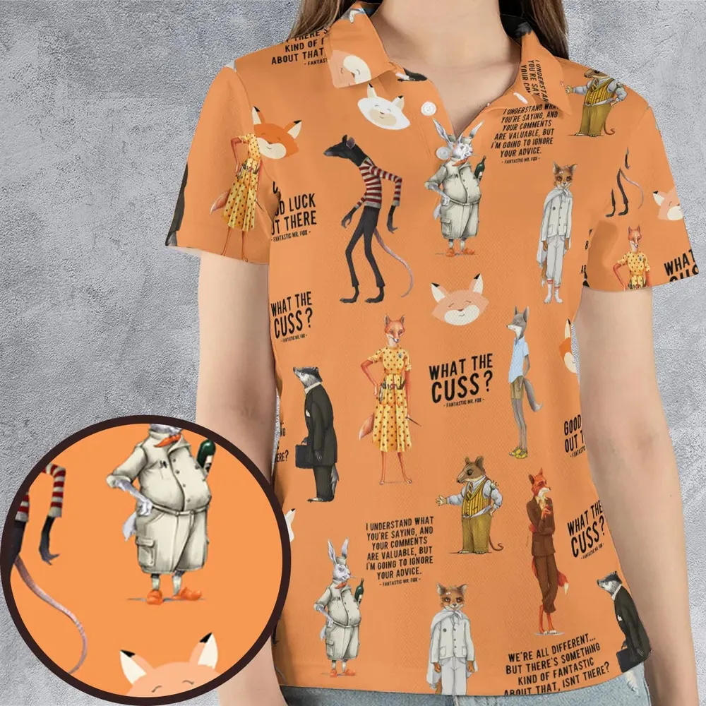 Cuss You Are Fantastic Mr. Fox AOP Men/Women Polo Shirt - 4