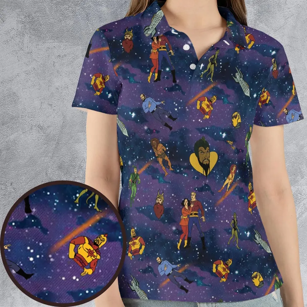 Flash Gordon Cartoon Characters AOP Men/Women Polo Shirt - 4