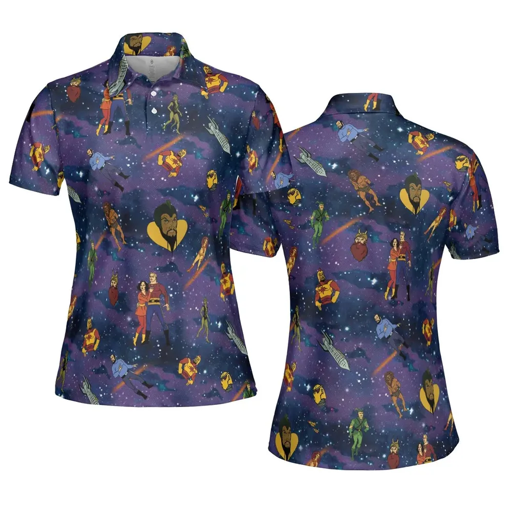 Flash Gordon Cartoon Characters AOP Men/Women Polo Shirt - 5
