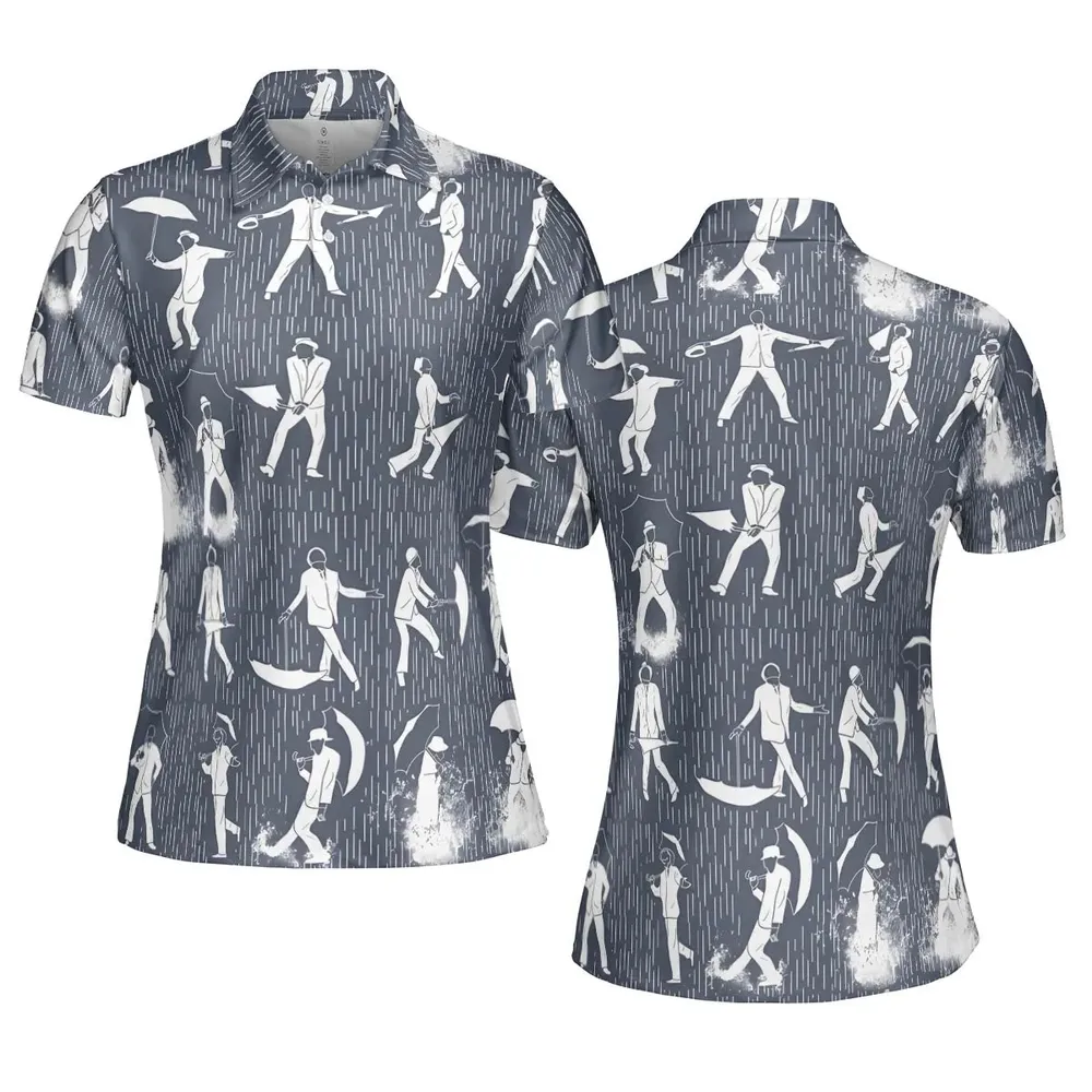 Singin' in the Rain Wall Mural AOP Men/Women Polo Shirt - 5