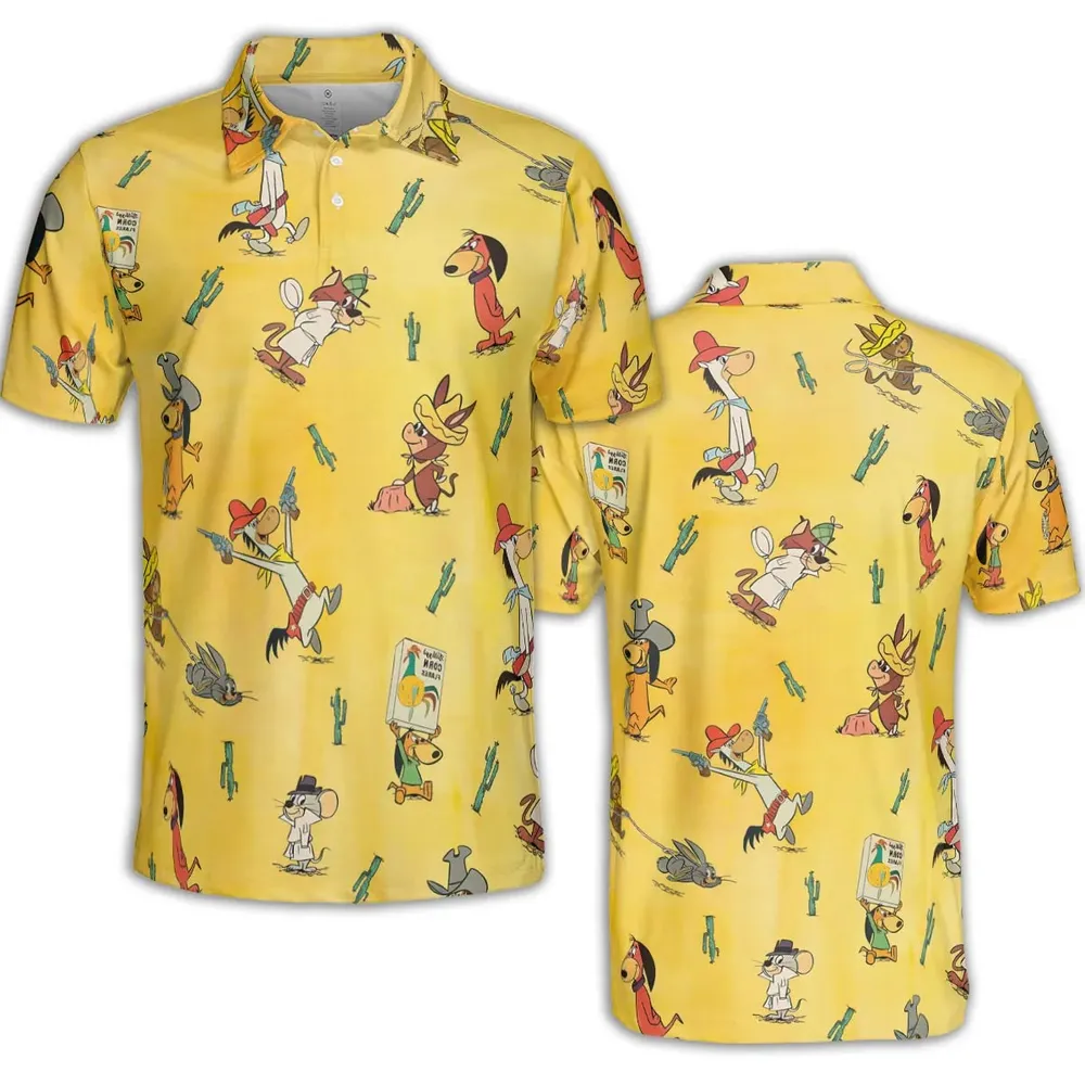 The Quick Draw McGraw Show Characters AOP Men/Women Polo Shirt - 2