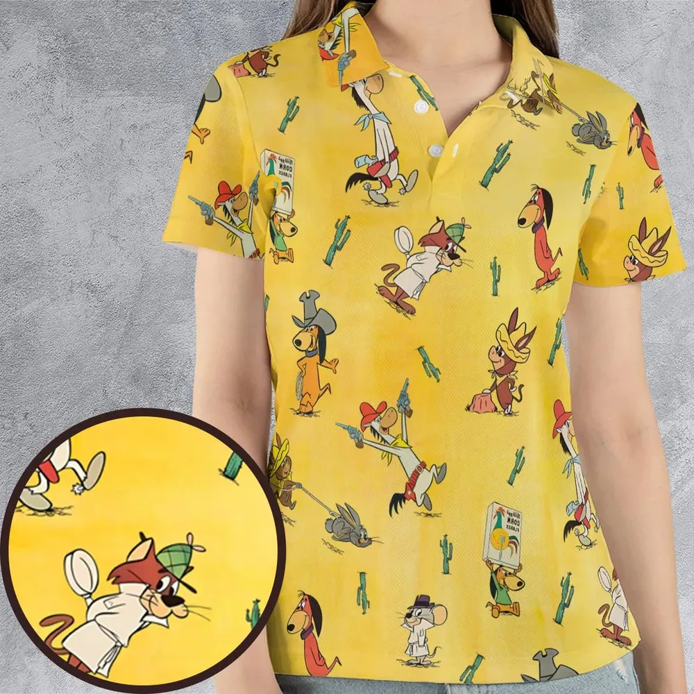 The Quick Draw McGraw Show Characters AOP Men/Women Polo Shirt - 4